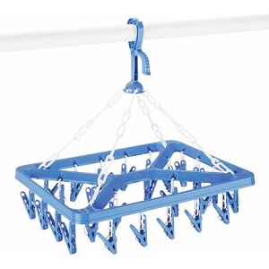 Strong Clip and Drip Hanger with 26 Clips for drying delicates